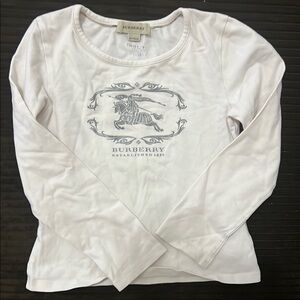 Burberry Kids White Long Sleeve Shirt